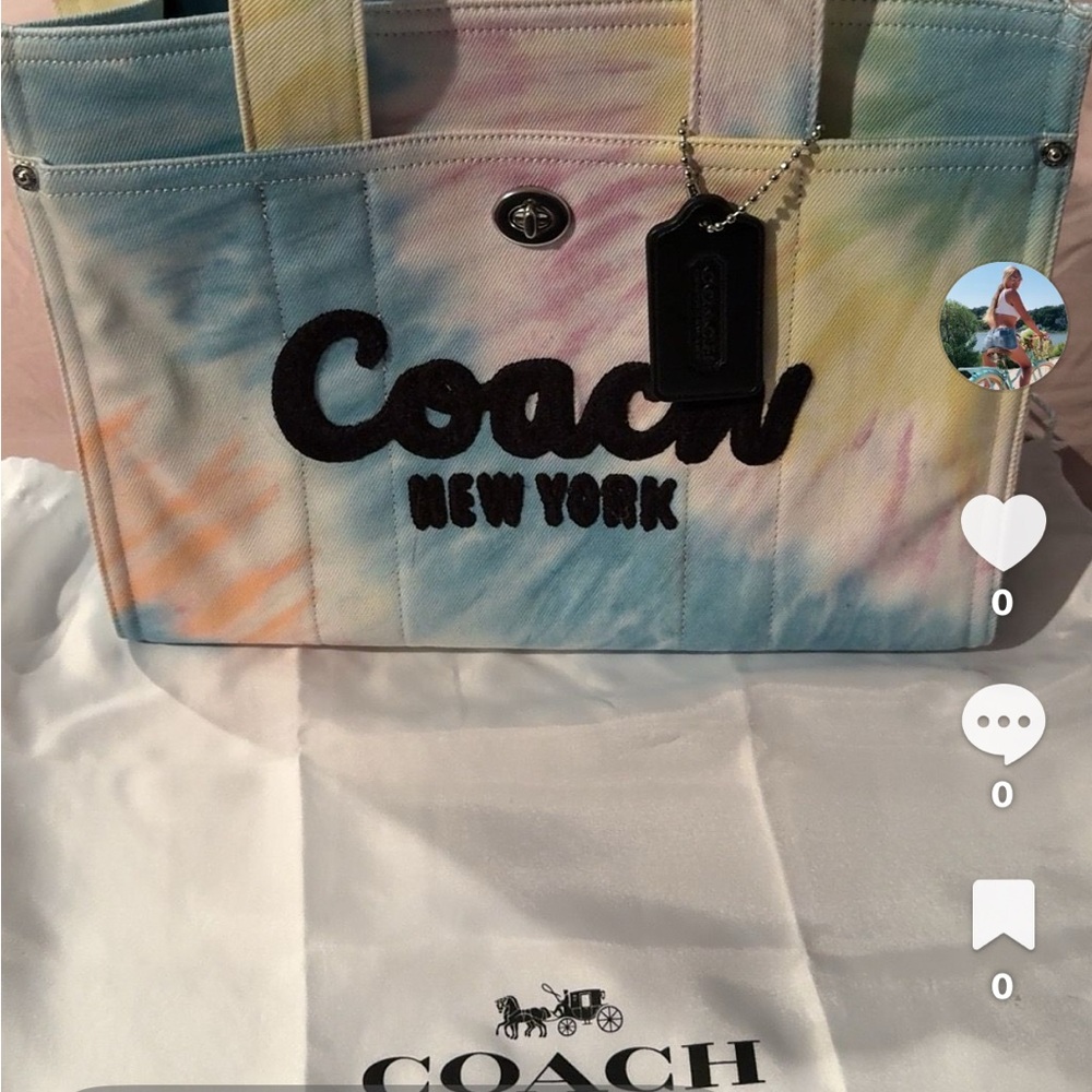 Coach Multicolor Tie-Dye Tote